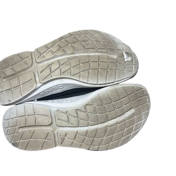 Black and White Athletic Sneakers Oofos slip on size 11